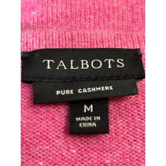 Talbots dark pink cashmere sweater, medium, timeless, minimalist, classic - Picture 3 of 4